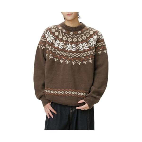 2026 Vintage Knitted Sweater for Men Y2k Vintage Aesthetic Chunky Grunge Grandpa Pullover Fall Winter Trendy Clothes