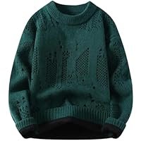 Men Autumn and Winter Soft Warm Pull Fall Winter Hole Ripped Wool Korean Pullover Sweaters