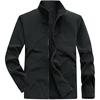 Mens Spring Fall Workwear Jacket Stand Collar Stretch Nylon Outdoor Korean Style Trench Coat for Men
