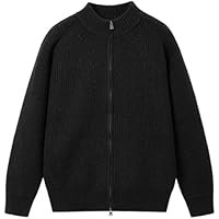 Men’s Korean Style Knitted Cardigan Sweater Zipper Solid Color Autumn Winter Versatile Simple Knit Jacket Outerwear