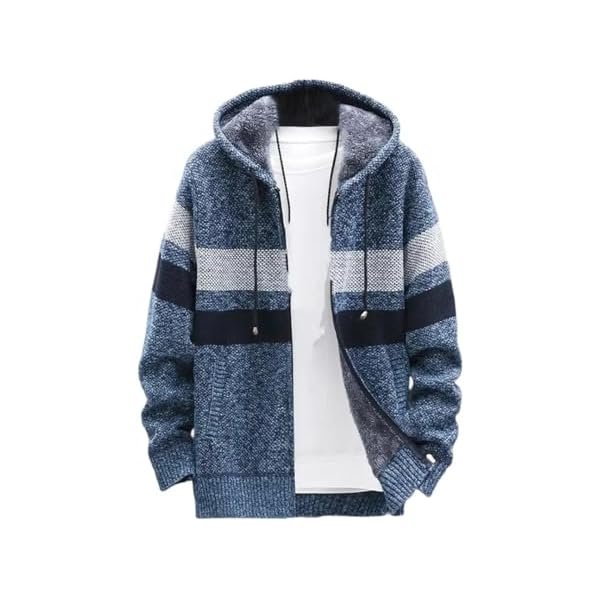 Men's Knitted Cardigan Sweater Jacket Slim Fit Korean Style Pullover for Casual Spring Fall Winter